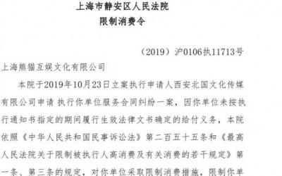 王思聪再收3条限制消费令 房产汽车存款已被查封